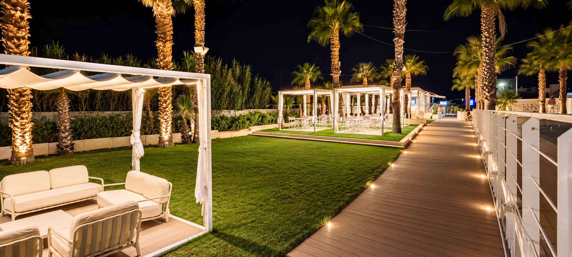 Ingresso e giardino del Reem Beach